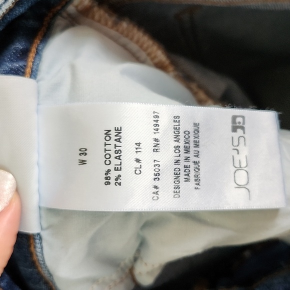 Joe's jeans Callie high rise cropped boot cut jeans frayed hem fades 2 light hem - Picture 8 of 10